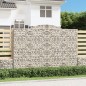 vidaXL Cestas de gaviones 3 uds forma de arco hierro 300x50x200/220 cm vidaXL Cestas de gaviones 3 uds forma de arco hierro 300x50x200/220 cm