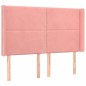 vidaXL Cabecero con LED de terciopelo rosa 147x16x118/128 cm vidaXL Cabecero con LED de terciopelo rosa 147x16x118/128 cm