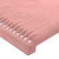 vidaXL Cabecero con LED de terciopelo rosa 147x16x118/128 cm vidaXL Cabecero con LED de terciopelo rosa 147x16x118/128 cm