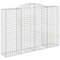 vidaXL Cestas de gaviones 3 uds forma de arco hierro 300x50x200/220 cm vidaXL Cestas de gaviones 3 uds forma de arco hierro 300x50x200/220 cm