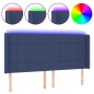 vidaXL Cabecero con LED de tela azul 163x16x118/128 cm vidaXL Cabecero con LED de tela azul 163x16x118/128 cm