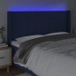 vidaXL Cabecero con LED de tela azul 163x16x118/128 cm vidaXL Cabecero con LED de tela azul 163x16x118/128 cm
