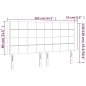 vidaXL Cabecero con LED de tela azul 163x16x118/128 cm vidaXL Cabecero con LED de tela azul 163x16x118/128 cm