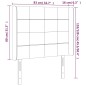 vidaXL Cabecero con LED de terciopelo rosa 83x16x118/128 cm