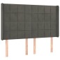 vidaXL Cabecero con LED de terciopelo gris oscuro 147x16x118/128 cm vidaXL Cabecero con LED de terciopelo gris oscuro 147x16x118/128 cm