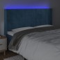 vidaXL Cabecero con LED de terciopelo azul oscuro 183x16x118/128 cm vidaXL Cabecero con LED de terciopelo azul oscuro 183x16x118/128 cm