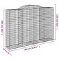 vidaXL Cestas de gaviones 3 uds forma de arco hierro 300x50x200/220 cm vidaXL Cestas de gaviones 3 uds forma de arco hierro 300x50x200/220 cm