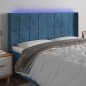 vidaXL Cabecero con LED de terciopelo azul oscuro 163x16x118/128 cm vidaXL Cabecero con LED de terciopelo azul oscuro 163x16x118/128 cm
