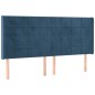 vidaXL Cabecero con LED de terciopelo azul oscuro 163x16x118/128 cm vidaXL Cabecero con LED de terciopelo azul oscuro 163x16x118/128 cm