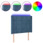 vidaXL Cabecero con LED de terciopelo azul oscuro 93x16x118/128 cm vidaXL Cabecero con LED de terciopelo azul oscuro 93x16x118/128 cm