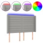 vidaXL Cabecero con LED de tela gris claro 147x16x118/128 cm vidaXL Cabecero con LED de tela gris claro 147x16x118/128 cm
