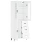 vidaXL Aparador alto madera contrachapada blanco brillo 69,5x34x180 cm vidaXL Aparador alto madera contrachapada blanco brillo 69,5x34x180 cm