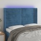 vidaXL Cabecero con LED de terciopelo azul oscuro 147x16x118/128 cm vidaXL Cabecero con LED de terciopelo azul oscuro 147x16x118/128 cm