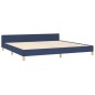 vidaXL Estructura de cama con cabecero de tela azul 200x200 cm vidaXL Estructura de cama con cabecero de tela azul 200x200 cm