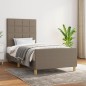 vidaXL Estructura de cama con cabecero de tela gris taupe 80x200 cm vidaXL Estructura de cama con cabecero de tela gris taupe 80x200 cm
