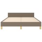 vidaXL Estructura de cama con cabecero de tela gris taupe 140x190 cm vidaXL Estructura de cama con cabecero de tela gris taupe 140x190 cm