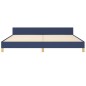 vidaXL Estructura de cama con cabecero de tela azul 200x200 cm vidaXL Estructura de cama con cabecero de tela azul 200x200 cm