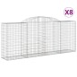 vidaXL Cestas de gaviones 8 uds forma de arco hierro 300x50x120/140 cm vidaXL Cestas de gaviones 8 uds forma de arco hierro 300x50x120/140 cm
