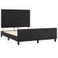 vidaXL Estructura de cama con cabecero cuero sintético negro 140x190cm vidaXL Estructura de cama con cabecero cuero sintético negro 140x190cm