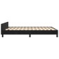 vidaXL Estructura de cama con cabecero de terciopelo negro 140x190 cm vidaXL Estructura de cama con cabecero de terciopelo negro 140x190 cm
