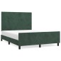 vidaXL Estructura cama con cabecero terciopelo verde oscuro 140x200 cm