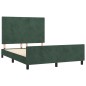 vidaXL Estructura cama con cabecero terciopelo verde oscuro 140x200 cm