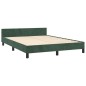 vidaXL Estructura cama con cabecero terciopelo verde oscuro 140x200 cm
