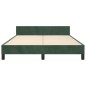 vidaXL Estructura cama con cabecero terciopelo verde oscuro 140x200 cm