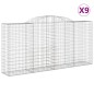 vidaXL Cestas de gaviones 9 uds forma de arco hierro 300x50x140/160 cm vidaXL Cestas de gaviones 9 uds forma de arco hierro 300x50x140/160 cm