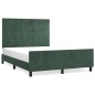 vidaXL Estructura cama con cabecero terciopelo verde oscuro 140x200 cm vidaXL Estructura cama con cabecero terciopelo verde oscuro 140x200 cm