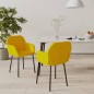 vidaXL Sillas de comedor 2 unidades terciopelo amarillo vidaXL Sillas de comedor 2 unidades terciopelo amarillo
