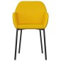 vidaXL Sillas de comedor 2 unidades terciopelo amarillo vidaXL Sillas de comedor 2 unidades terciopelo amarillo