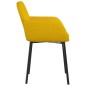 vidaXL Sillas de comedor 2 unidades terciopelo amarillo vidaXL Sillas de comedor 2 unidades terciopelo amarillo