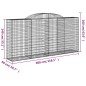vidaXL Cestas gaviones 17 uds forma de arco hierro 300x50x140/160 cm vidaXL Cestas gaviones 17 uds forma de arco hierro 300x50x140/160 cm