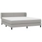 vidaXL Cama box spring con colchón tela gris claro 180x200 cm vidaXL Cama box spring con colchón tela gris claro 180x200 cm