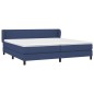 vidaXL Cama box spring con colchón tela azul 200x200 cm vidaXL Cama box spring con colchón tela azul 200x200 cm