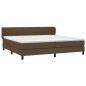 vidaXL Cama box spring con colchón tela marrón oscuro 200x200 cm vidaXL Cama box spring con colchón tela marrón oscuro 200x200 cm