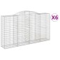 vidaXL Cestas de gaviones 6 uds forma de arco hierro 300x50x160/180 cm vidaXL Cestas de gaviones 6 uds forma de arco hierro 300x50x160/180 cm