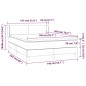 vidaXL Cama box spring con colchón cuero sintético capuchino 140x200cm vidaXL Cama box spring con colchón cuero sintético capuchino 140x200cm
