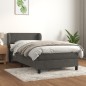 vidaXL Cama box spring con colchón terciopelo gris oscuro 90x190 cm vidaXL Cama box spring con colchón terciopelo gris oscuro 90x190 cm