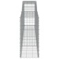 vidaXL Cestas de gaviones 4 uds forma de arco hierro 400x50x100/120 cm