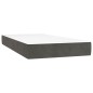 vidaXL Cama box spring con colchón terciopelo gris oscuro 90x190 cm vidaXL Cama box spring con colchón terciopelo gris oscuro 90x190 cm