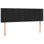 vidaXL Cama box spring con colchón terciopelo negro 140x190 cm
