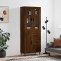 vidaXL Aparador alto madera contrachapada marrón roble 69,5x34x180 cm vidaXL Aparador alto madera contrachapada marrón roble 69,5x34x180 cm