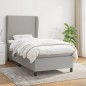 vidaXL Cama box spring con colchón tela gris claro 90x190 cm vidaXL Cama box spring con colchón tela gris claro 90x190 cm