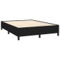 vidaXL Cama box spring con colchón tela negro 140x190 cm vidaXL Cama box spring con colchón tela negro 140x190 cm