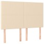 vidaXL Cama box spring con colchón tela color crema 140x190 cm vidaXL Cama box spring con colchón tela color crema 140x190 cm