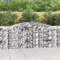 vidaXL Cestas de gaviones 20 uds forma de arco hierro 400x50x100/120cm