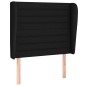 vidaXL Cama box spring con colchón tela negro 90x200 cm