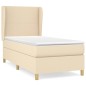vidaXL Cama box spring con colchón tela color crema 90x190 cm vidaXL Cama box spring con colchón tela color crema 90x190 cm